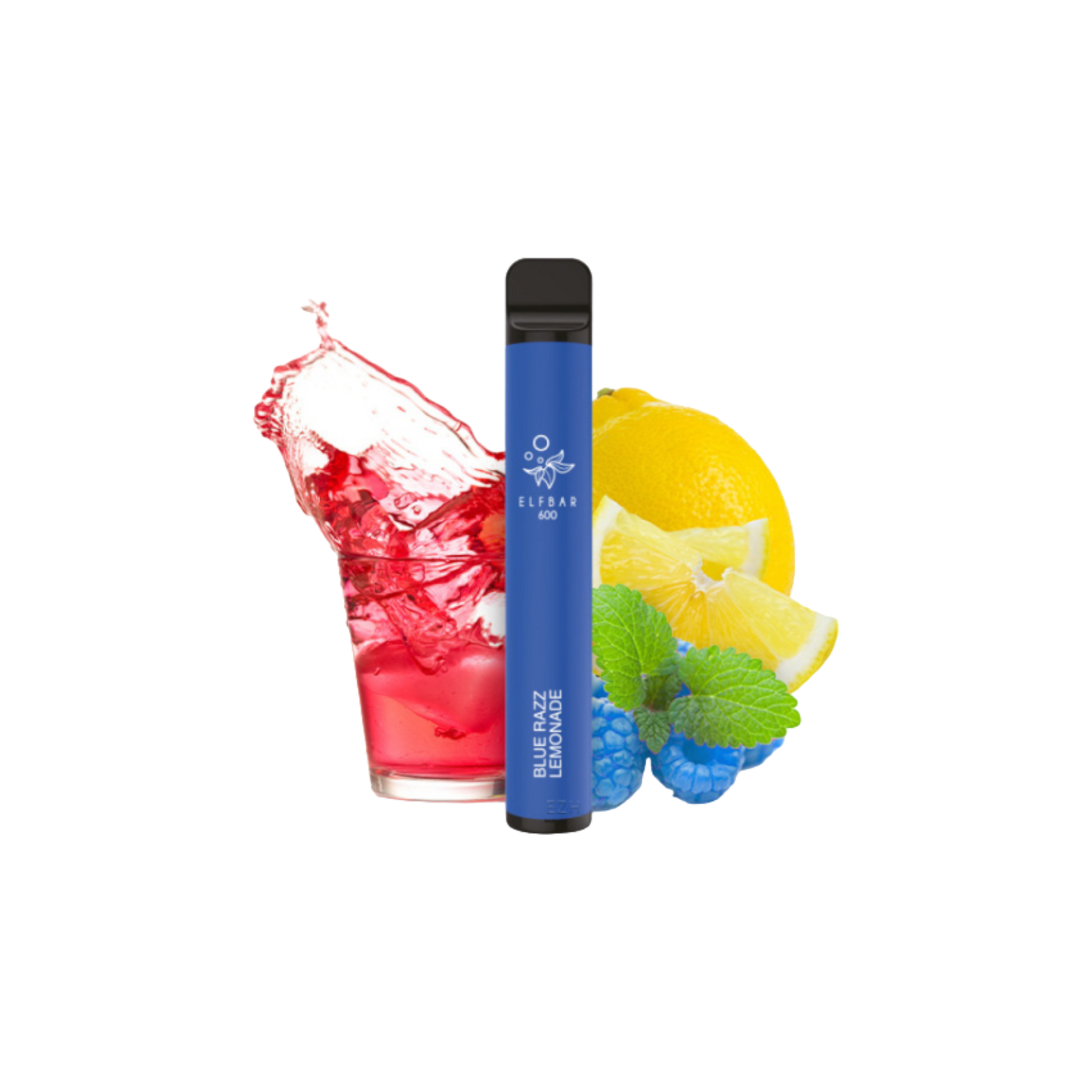 ELFBAR 600 - "Blue Razz Lemonade" (Blaue Himbeerlimonade) - E-Shisha - ohne Nikotin - 600 Züge