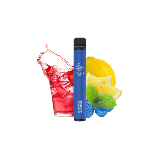 ELFBAR 600 - "Blue Razz Lemonade" (Blaue Himbeerlimonade) - E-Shisha - ohne Nikotin - 600 Züge