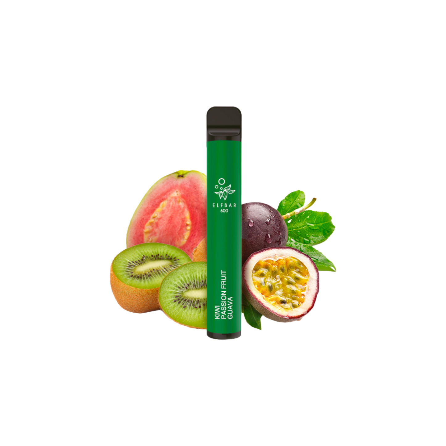 ELFBAR 600 - "Kiwi Passion Fruit Guava" (Kiwi, Passionsfrucht, Guave) - E-Shisha - ohne Nikotin - 600 Züge