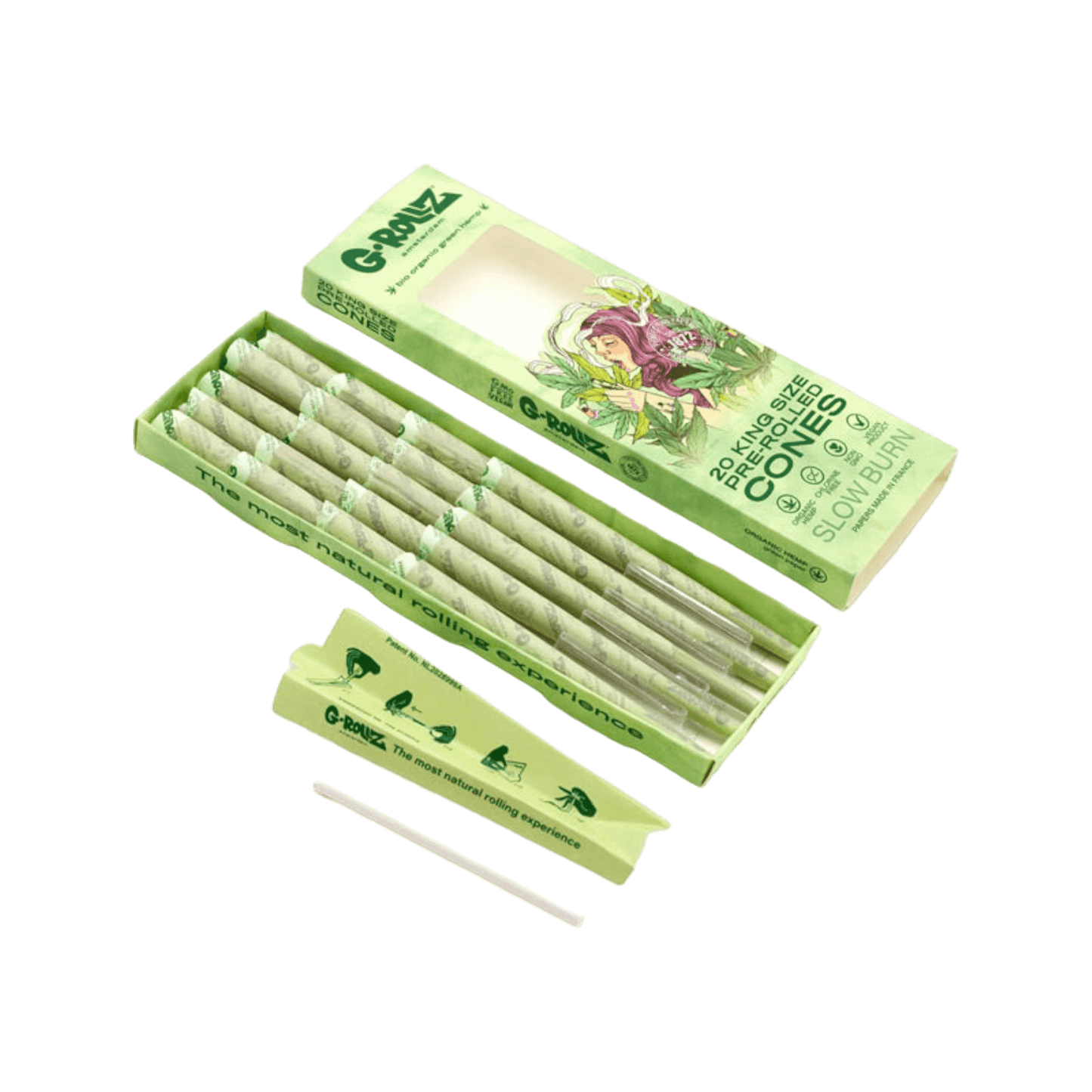 G-Rollz Colossal Dream Organic Green Hemp Cones 20 Stück