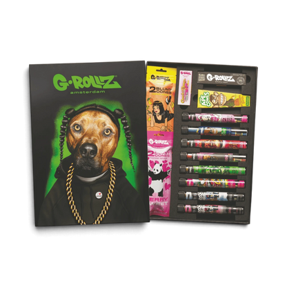 G-Rollz Amsterdam Blunt Geschenkbox mit 16 Smoking-Produkten und Sticker