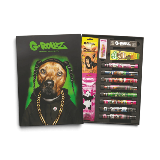 G-Rollz Amsterdam Blunt Geschenkbox mit 16 Smoking-Produkten und Sticker