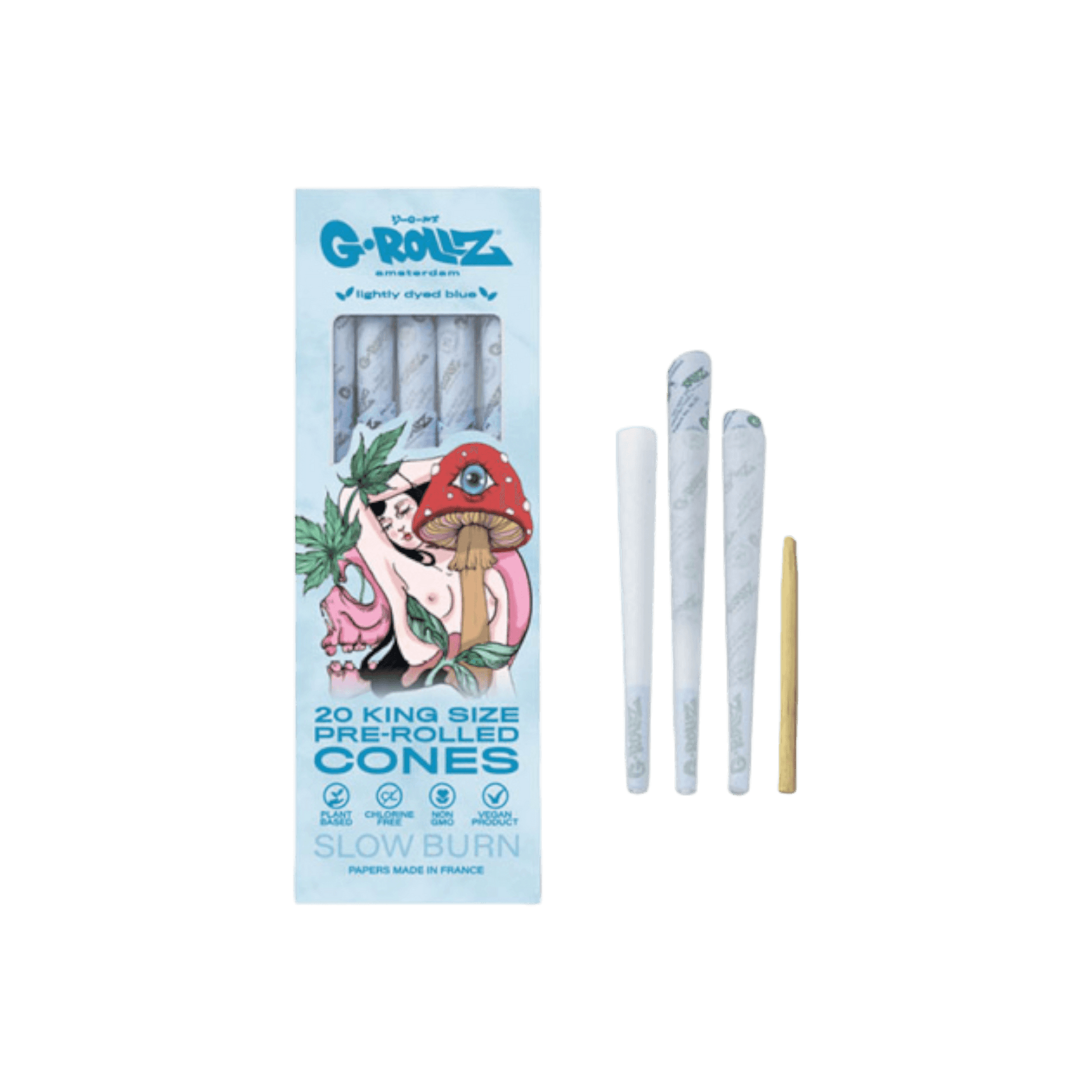G-ROLLZ Naked Shroom Blue King Size Cones