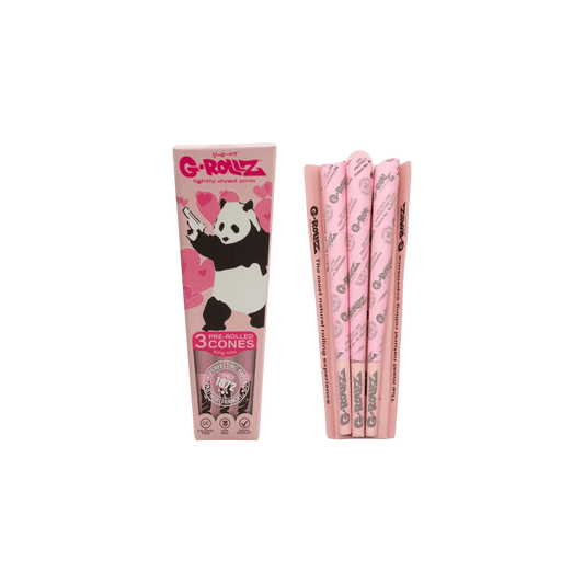 G-Rollz Prerolled Panda Gunnin – 3 stilvolle vorgerollte Cones im Panda-Design.