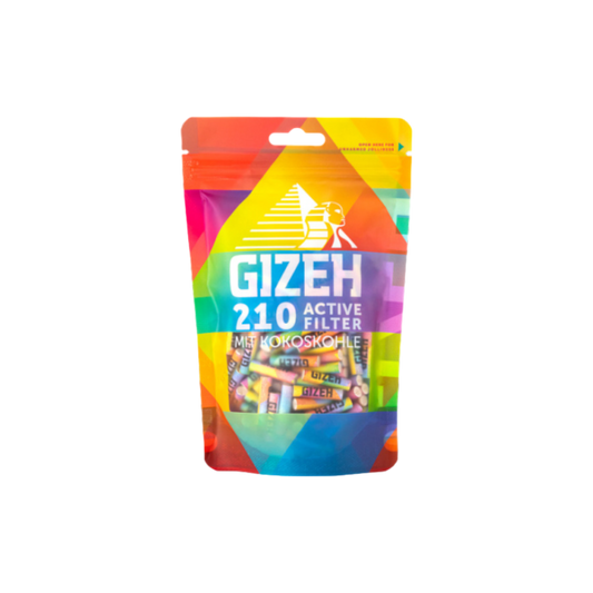 Gizeh Active Filter Rainbow mit Kokoskohle, 6mm, 210er Beutel
