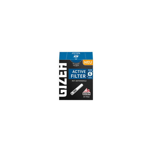 GIZEH Black Aktivkohlefilter 6 mm – 34 Stück – Slim-Filter für King Size Papers bei Pief-Leaf®