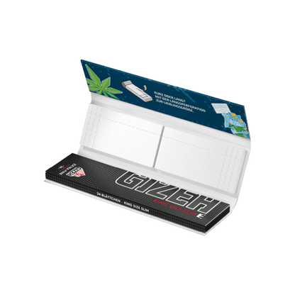 Black King Size Slim Heftchen mit 34 Blättchen und 34 Tips