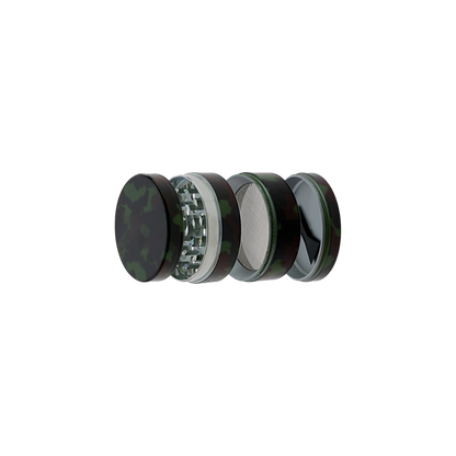 Grinder "Camouflage" Metall; Magentverschluss; 4-tlg.; 37 x 43,5 mm