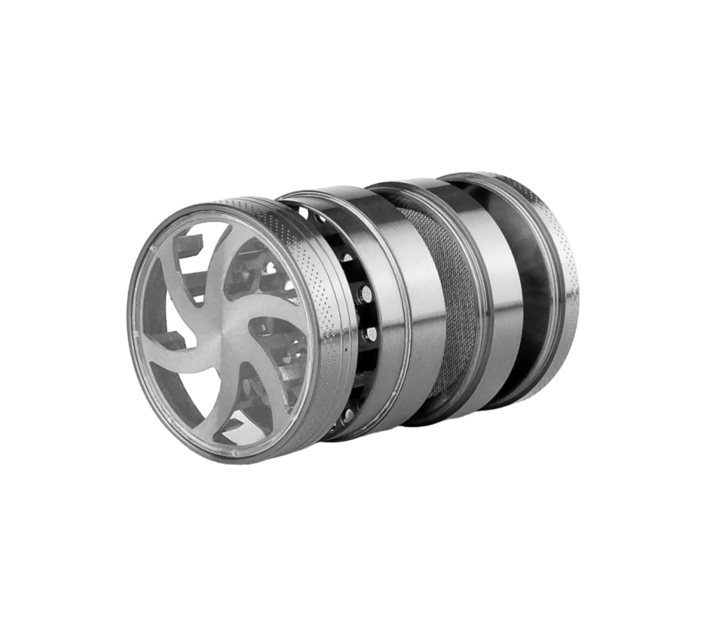 Grinder "Spiral Star" 4-tlg., 37 x 50 mm, anthrazit