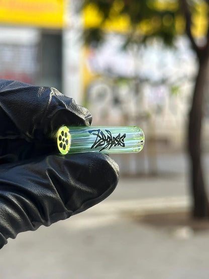 Glas Tip „Ion“ – UV-reaktiv – 7 Hole - handcrafted