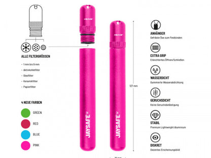 Jaysafe Jointholder Case Pink – wasserdicht & geruchsdicht bei Pief-Leaf®