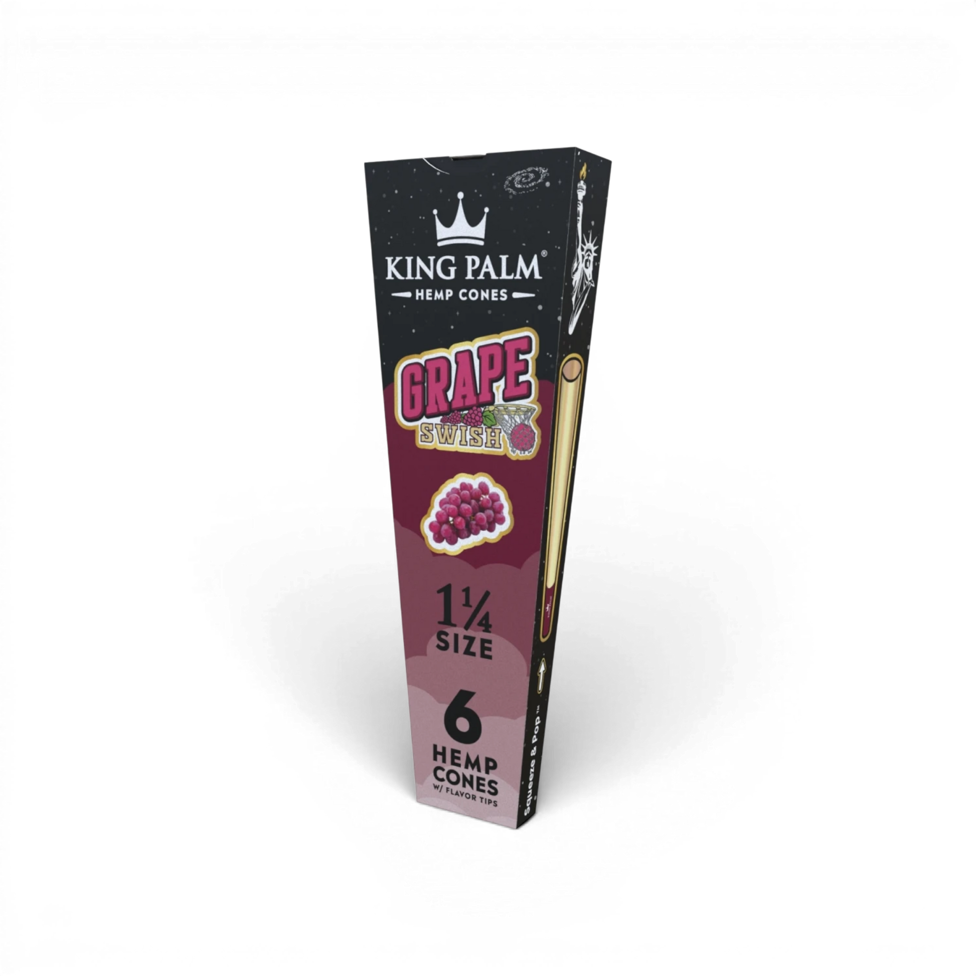 King Palm Grape Swish Cones mit Squeeze und Pop Tip