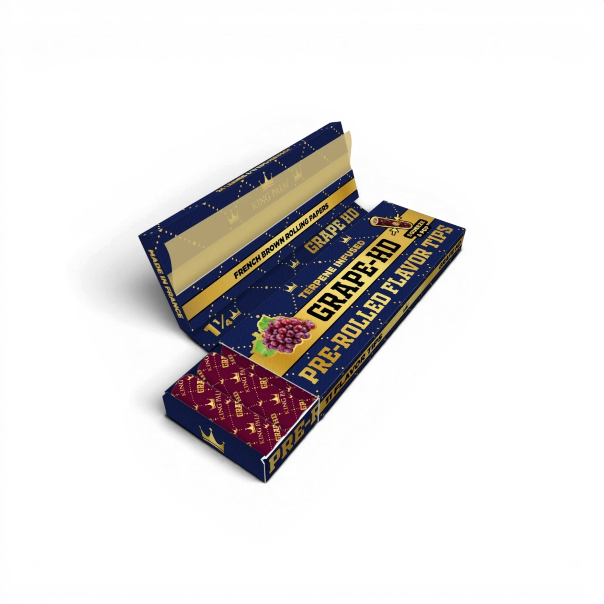 King Palm Grape HD Papers mit Squeeze und Pop Flavor Tips