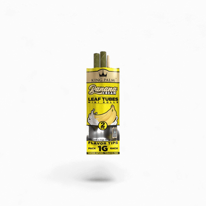 Banana Cream - 2 Mini Rolls King Palm Cordia-Blatthülsen mit Filter