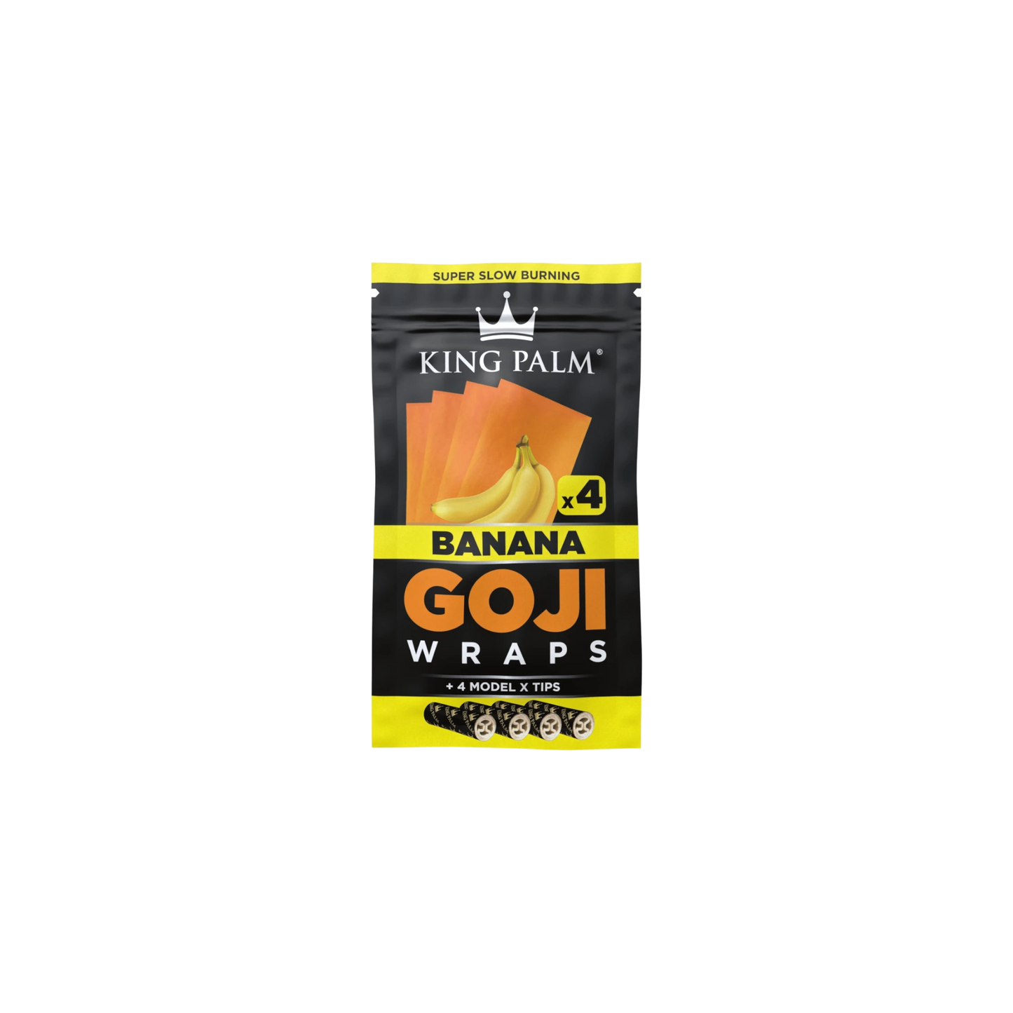 King Palm Goji Banana – 4 natürliche Goji-Wraps mit fruchtigem Bananen-Aroma