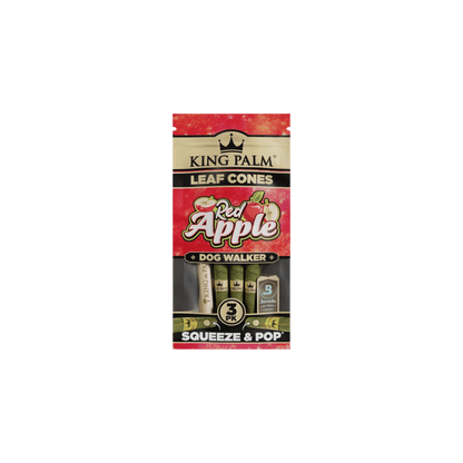 King Palm Dog Walker Cones Red Apple 3er-Pack