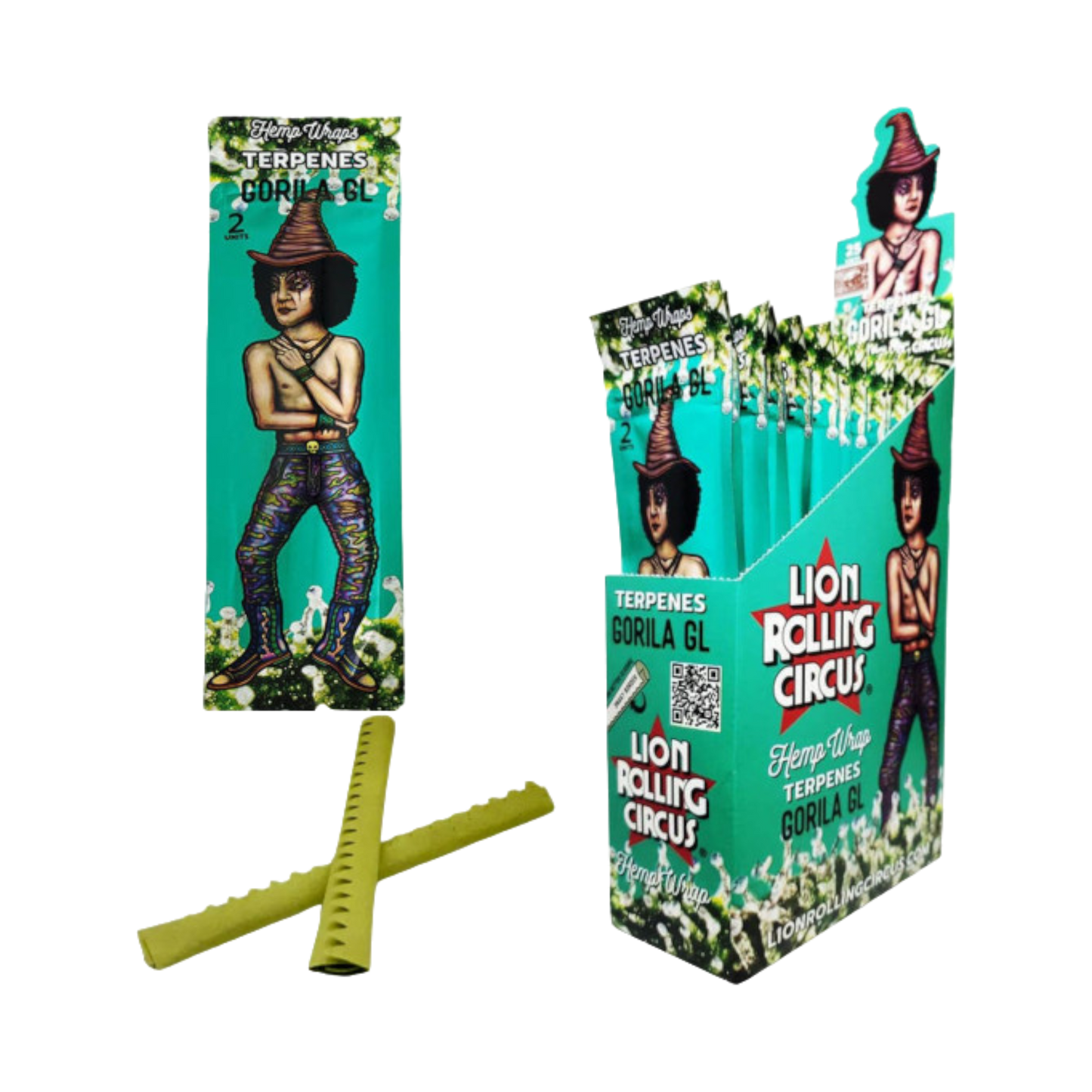 Lion Rolling Circus Gorilla GL Hanf Papers Verpackung mit Gorilla-Terpenen