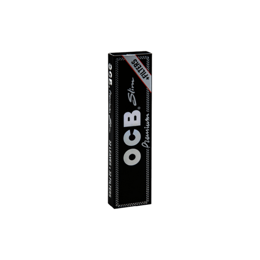 OCB King Size Schwarz Premium Slim + Tips 32 Blatt