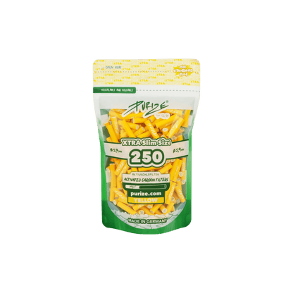 Aktivkohlefilter XTRA Slim 6mm – Vorratsbeutel mit 250 Stück in verschiedenen Farben