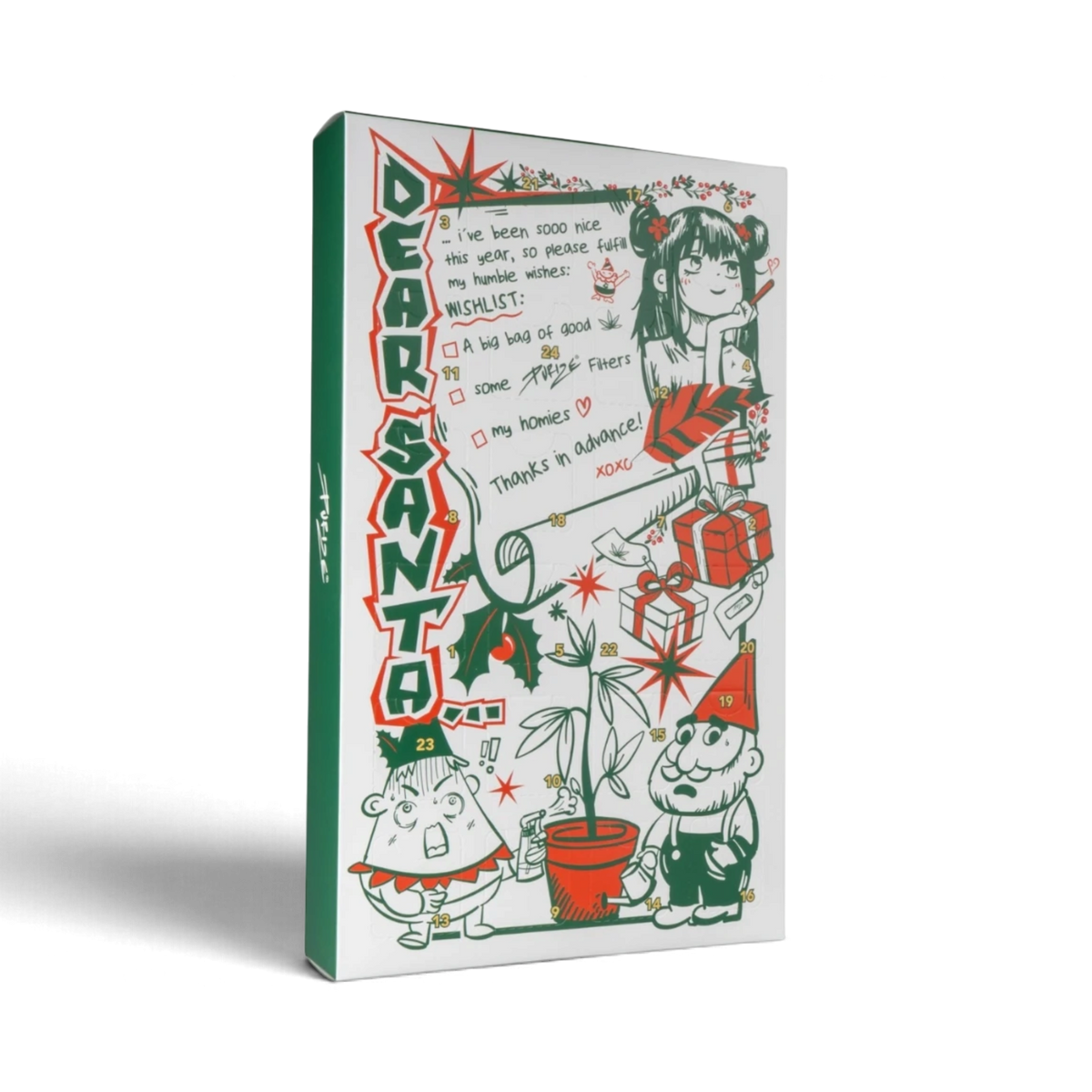 PURIZE® Adventskalender 2026 mit 24 Türchen und 120 Aktivkohlefiltern