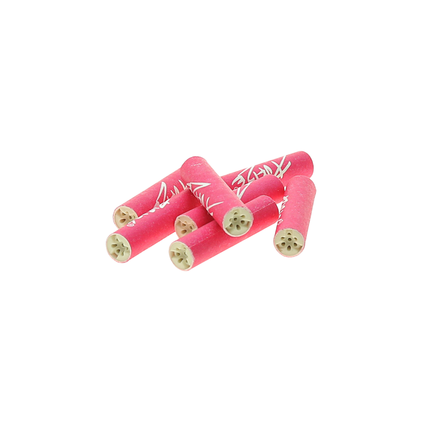Detailansicht der PURIZE® Pink Regular Size Aktivkohlefilter 9mm im 100er Pack