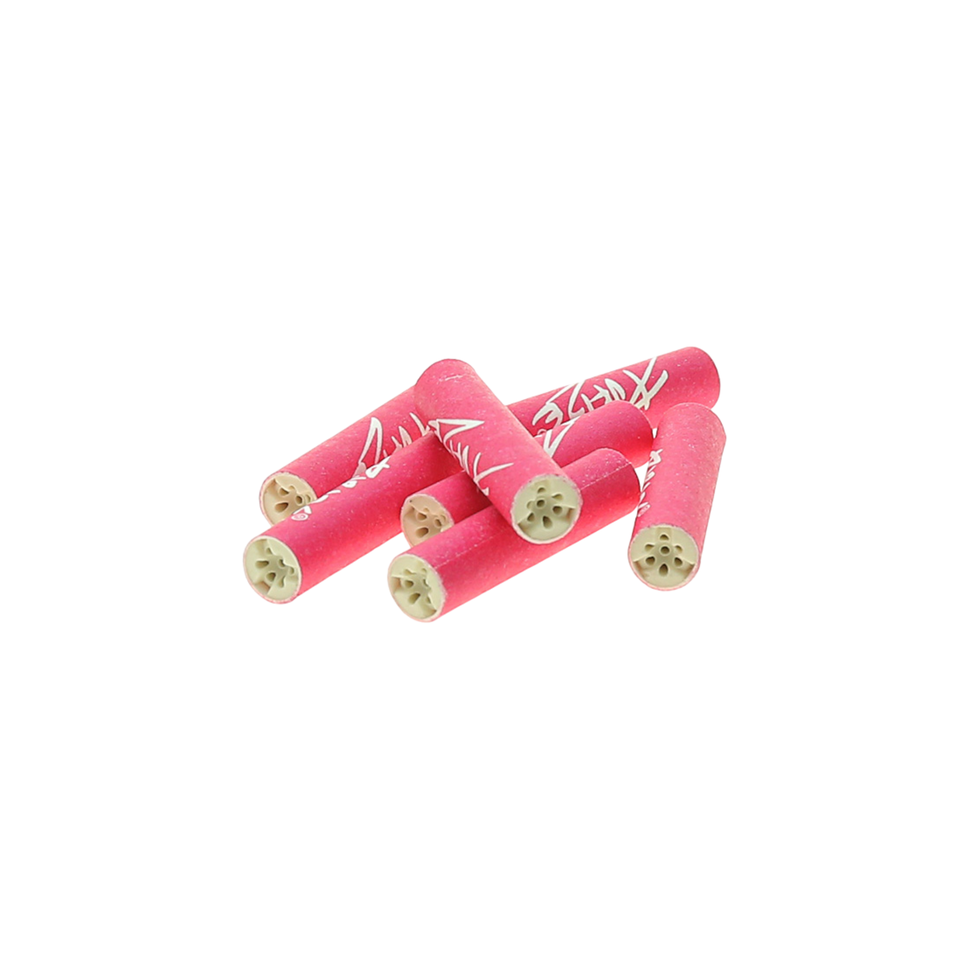 Detailansicht der PURIZE® Pink Regular Size Aktivkohlefilter 9mm im 100er Pack