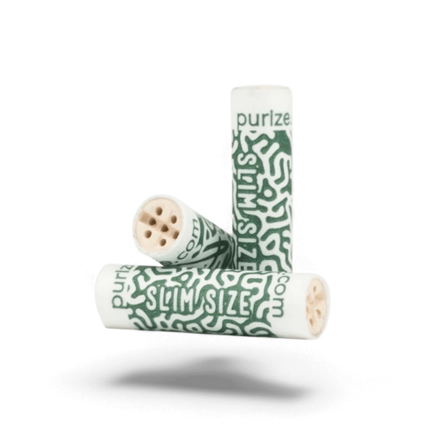 Nahaufnahme des PURIZE® Slim Aktivkohlefilters, gefüllt mit Aktivkohle aus Kokosnuss-Schalen.