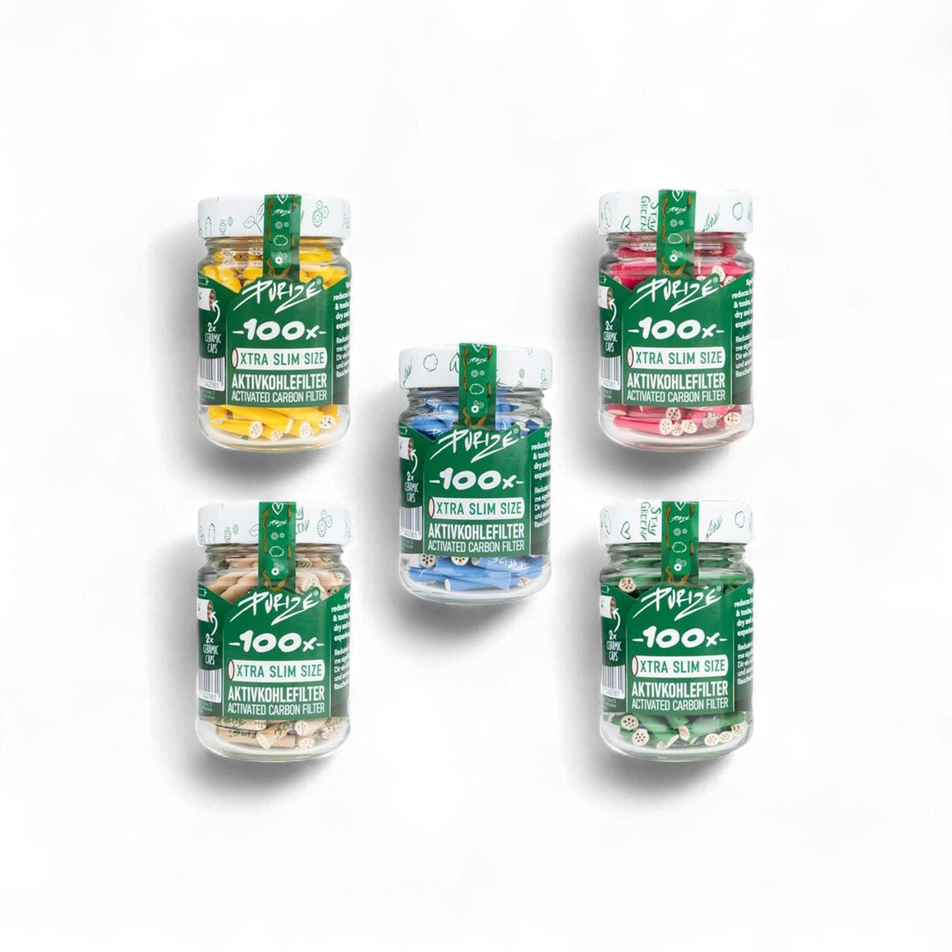PURIZE XTRA Slim Aktivkohlefilter 100er Glas