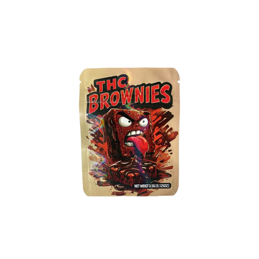 100x THC BROWNIE Mylar Bag - Leer