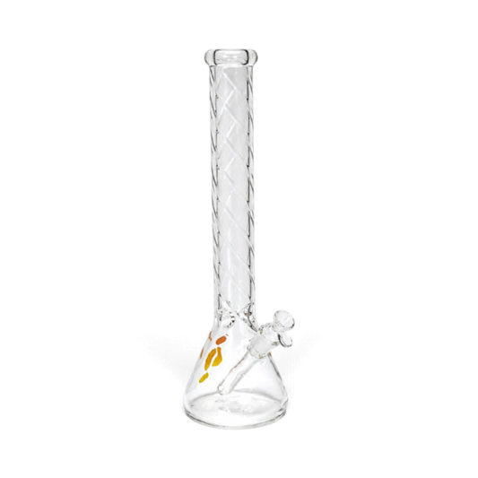 Beaker Bong Spiral 45 cm aus klarem Borosilikatglas