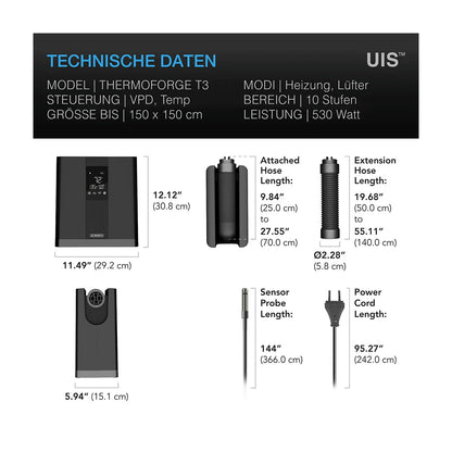 AC Infinity - Thermoforge T3 Zubehör für professionelle Pflanzenaufzuc