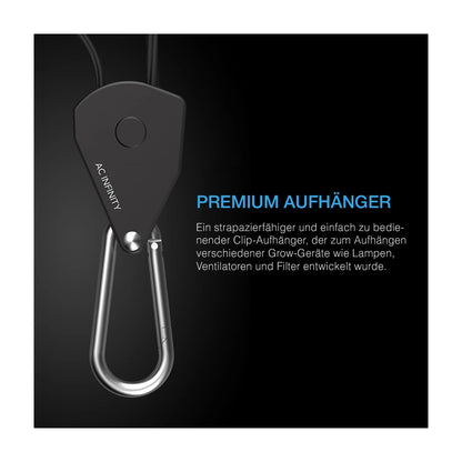 AC Infinity Verstellbare Schwerlast Seilaufhänger für Growzelte und Lampen
