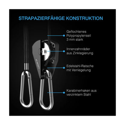 AC Infinity Verstellbare Schwerlast Haken mit robustem Edelstahlgehäuse