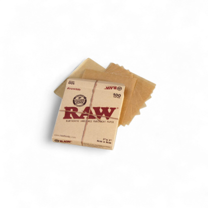 RAW Pergamentpapier – 100 Blätter Box für Extraktion und Aufbewahrung