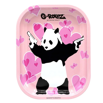 Banksy's Graffiti Panda Gunnin' Rolling Tray klein