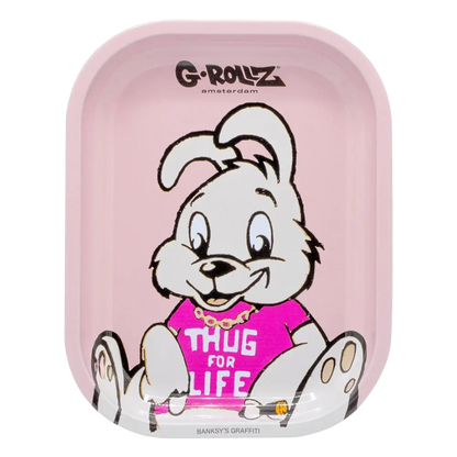 Banksy's Graffiti „Thug for Life“ Rolling Tray Klein