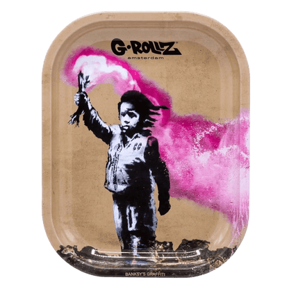 G-ROLLZ Banksy Torch Boy Rolling Tray kompakt 18 x 14 cm