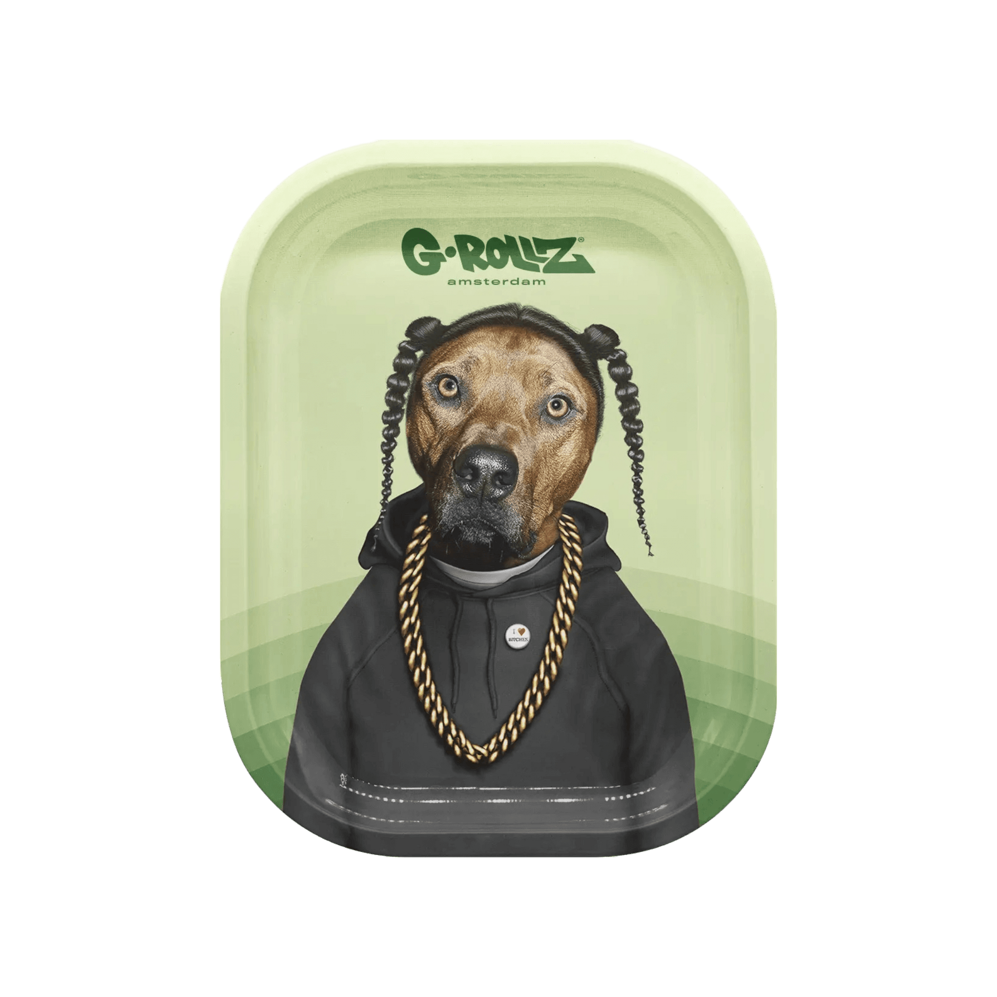 G-ROLLZ Rolling Tray Rap aus Metall 14x18 cm Produktfoto