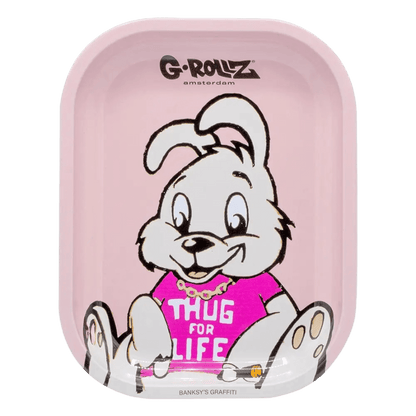G-ROLLZ Rolling Tray Thug for Life aus Metall 14x18 cm