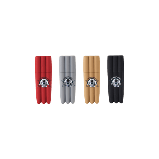 Champ High 3er Joint Hülle in rot, grau, beige und schwarz für sicheren Transport von Joints