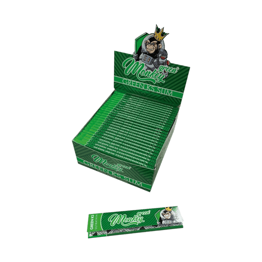 Monkey King® Green Papers KS Slim – Chlorfrei, grünes Papier, natürliche Gummiarabikum-Gummierung