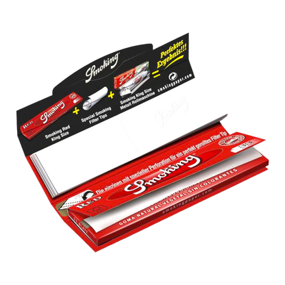 King Size Red je 33 Blatt + Tips mit Zuckerleimgummierung – Pief-Leaf®