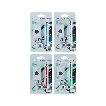 Metallpfeife inkl. Siebchen im Blister - 8,5cm