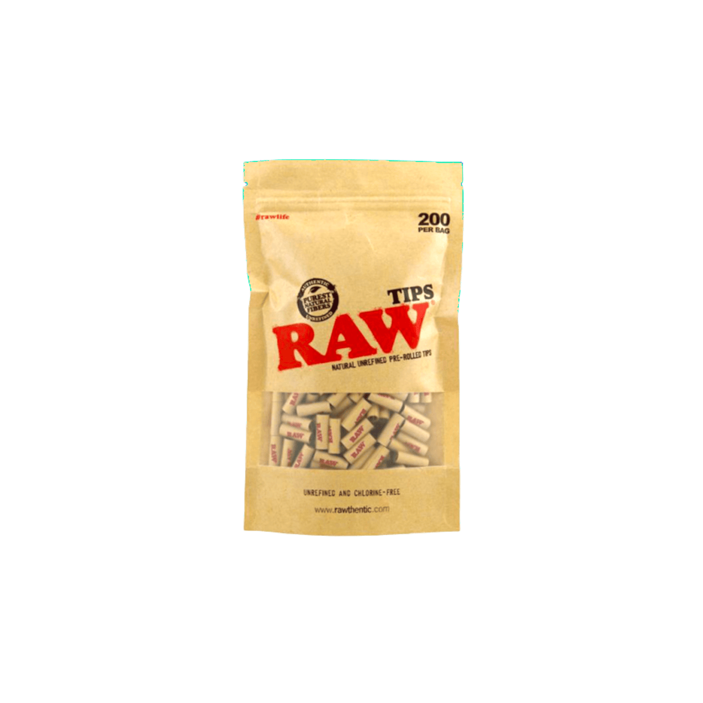RAW Prerolled Tips 200er Beutel ungebleicht