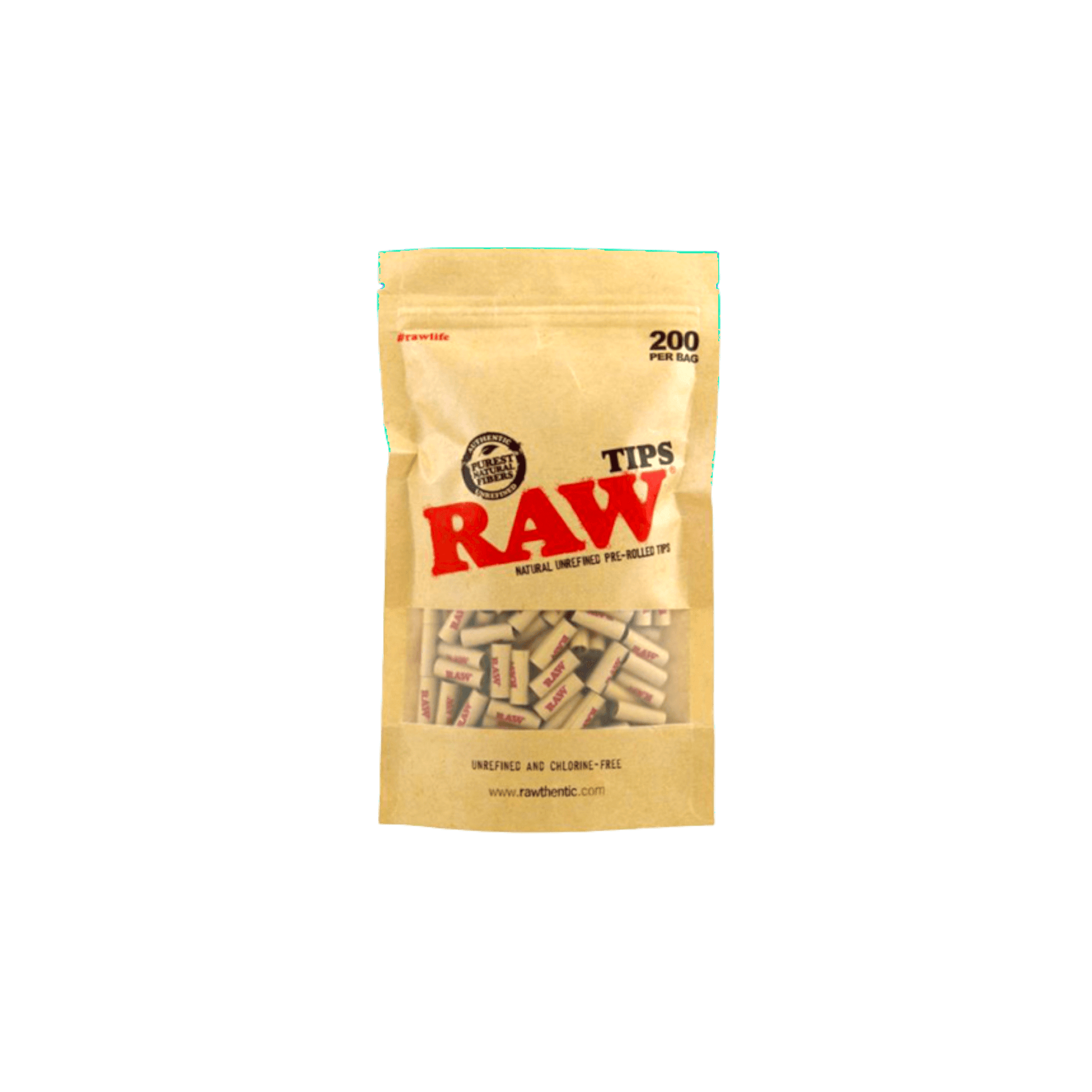 RAW Prerolled Tips 200er Beutel ungebleicht