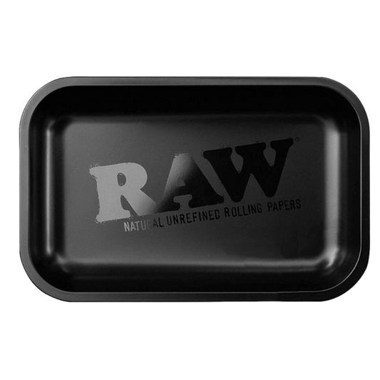 RAW Rolling Tray Black Matte Small aus Metall 27,5x17,5 cm