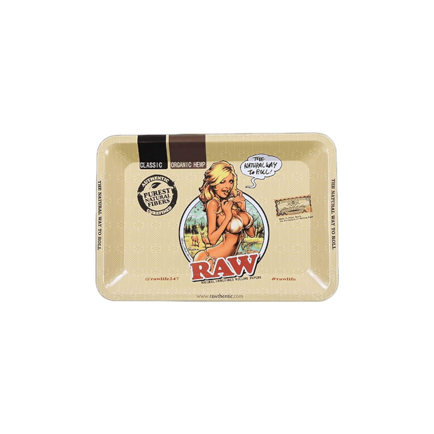 RAW Rolling Tray organic 18x12,5 cm aus Metall Produktfoto