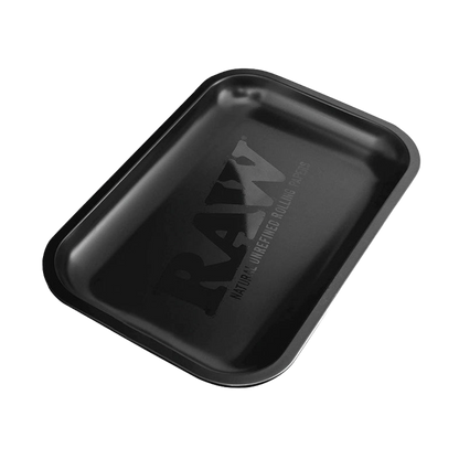 RAW Rolling Tray schwarz matt rechteckig mit abgerundeten Ecken