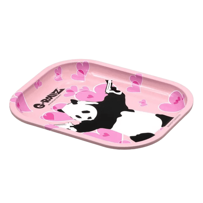 Rolling Tray G-ROLLZ Panda Gunnin Motiv klein Metall Drehunterlage