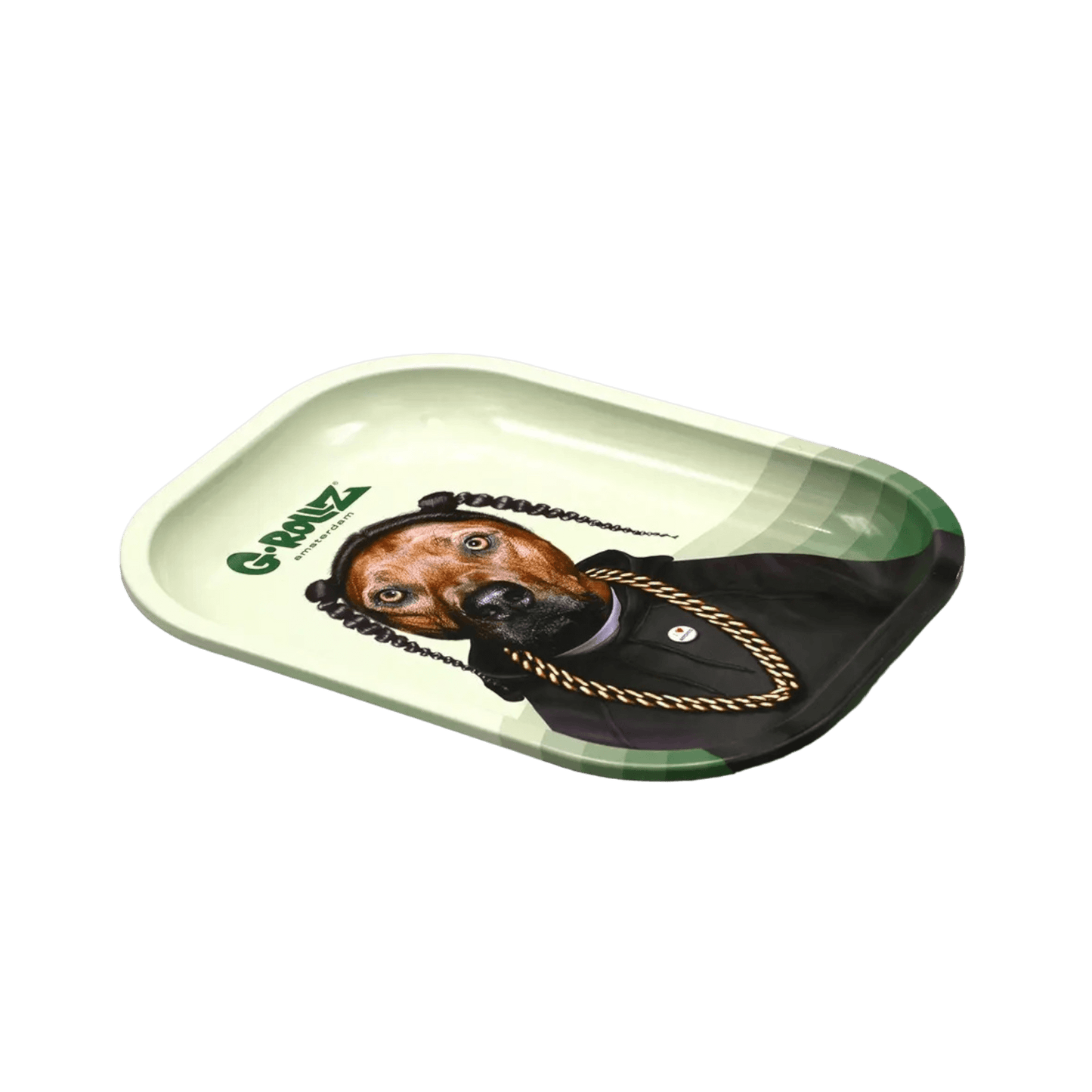 Rolling Tray G-ROLLZ Rap Motiv Metall Drehunterlage klein